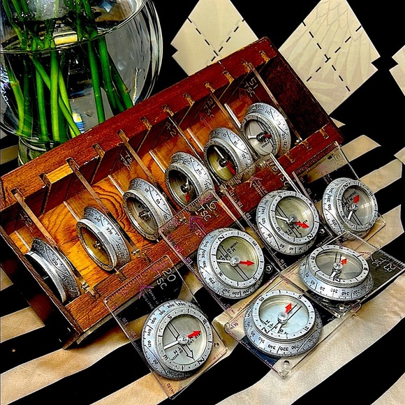 Vintage Compasses Set of 12 Silva in Wooden Box – Classic Scout Gear Collectible - Picture 8 of 16